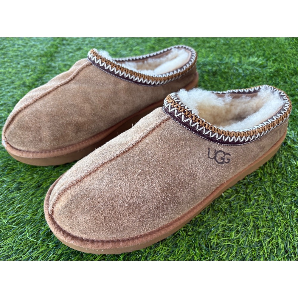 UGG Tasman Suede Slippers Chestnut Women 11 Men 9.5